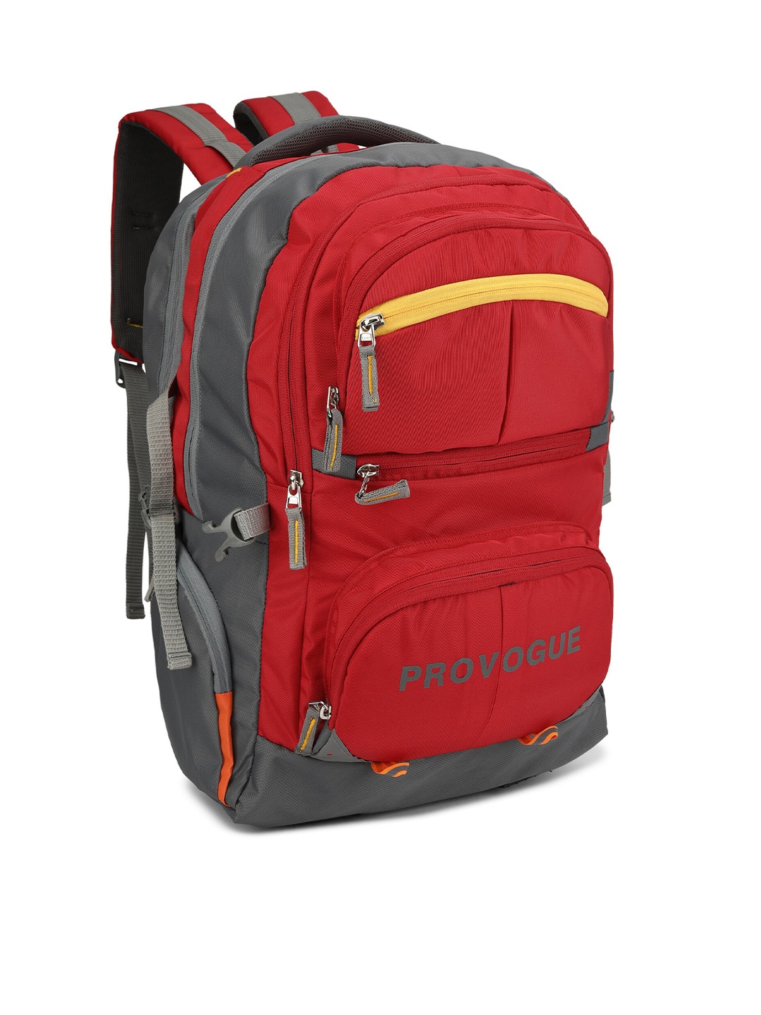 

Provogue Unisex Red & Grey Colourblocked Backpack