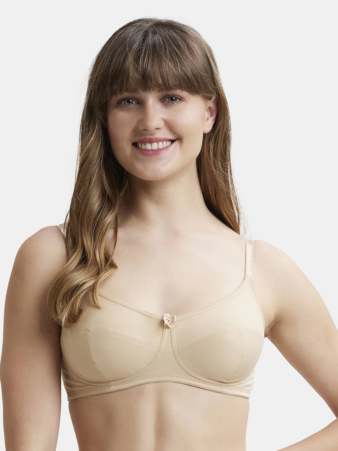

Jockey Wirefree Non Padded Cotton Medium Coverage Everyday Bra -1615, Beige