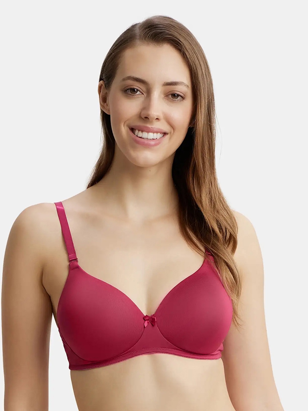 

Jockey Wirefree Padded Full Coverage Multiway Styling Tshirt Bra-1819, Maroon