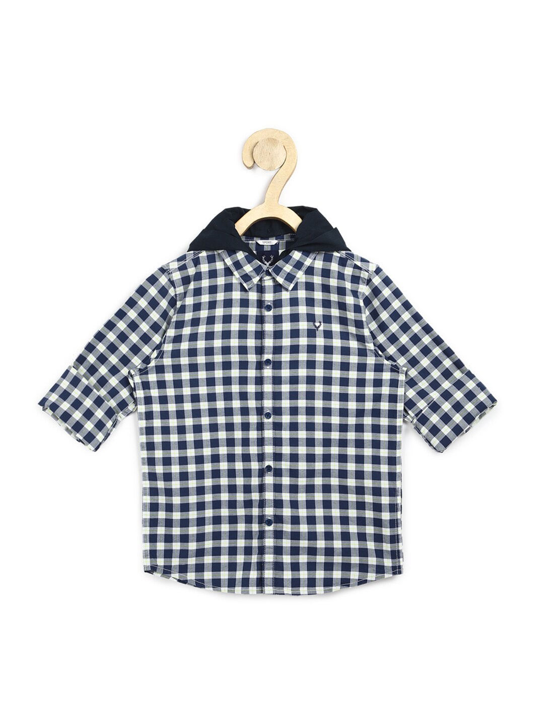 

Allen Solly Junior Boys White Slim Fit Checked Casual Shirt