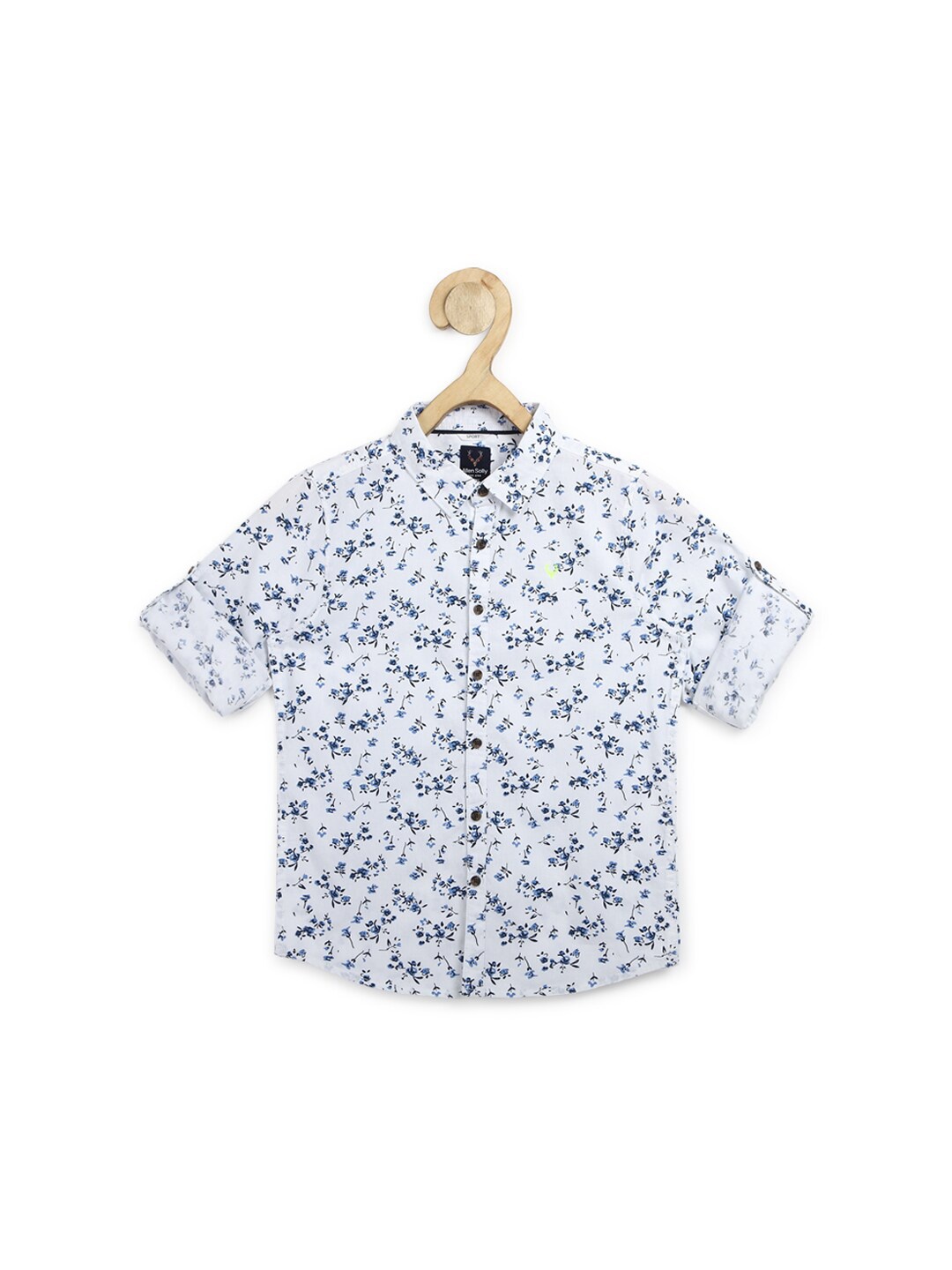 

Allen Solly Junior Boys White Slim Fit Floral Printed Casual Shirt