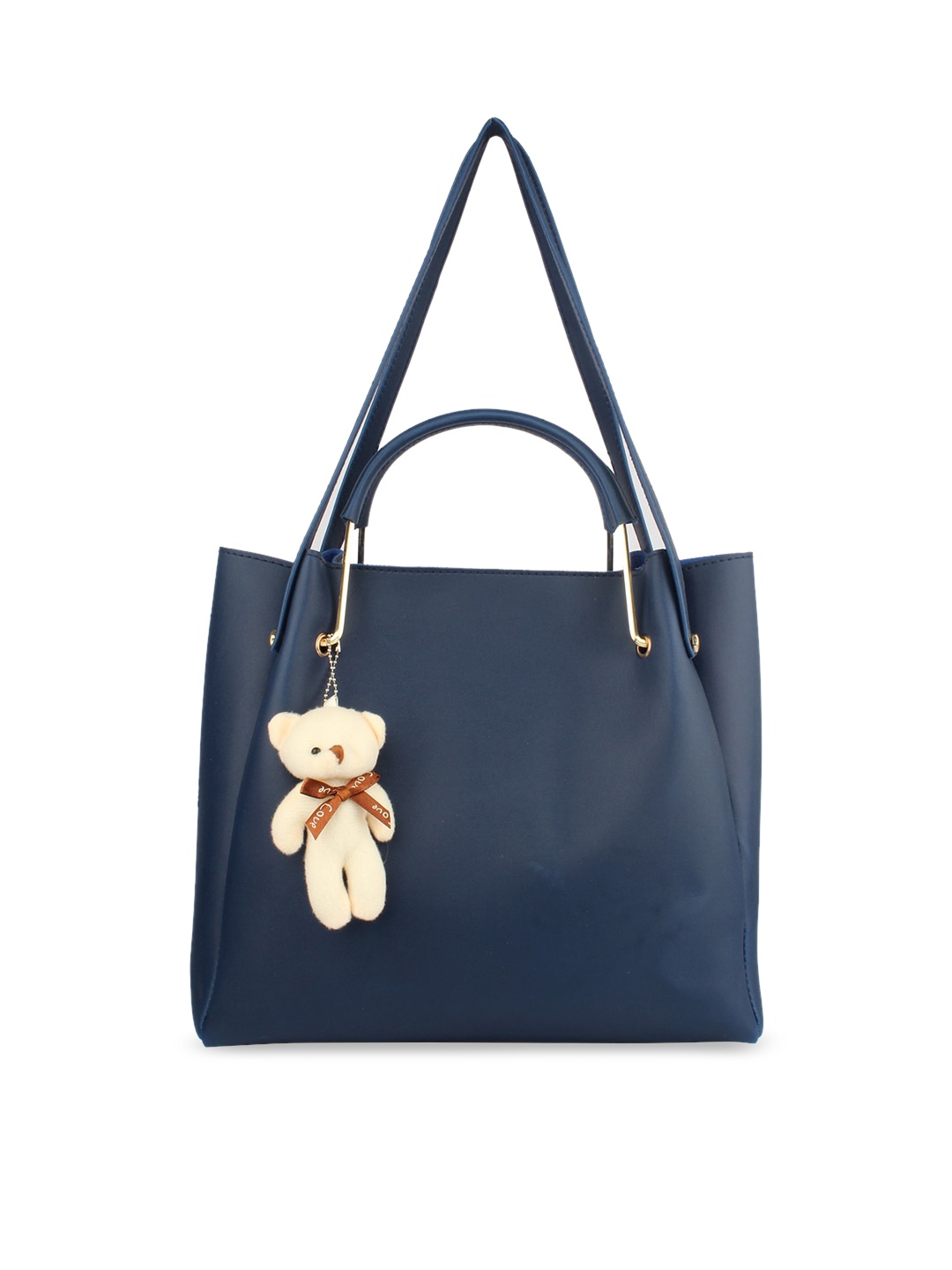 

MAMMON Blue PU Structured Shoulder Bag