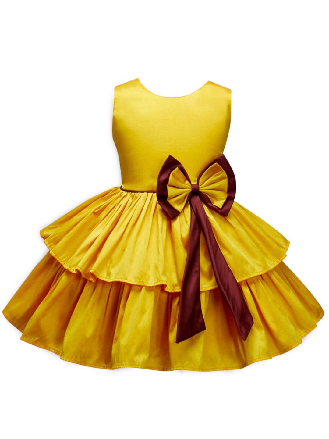 

Hopscotch Yellow Chiffon Sheath Mini Dress