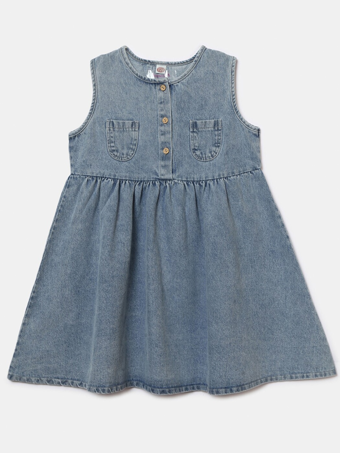 

Hopscotch Blue A-Line Pure Cotton Dress