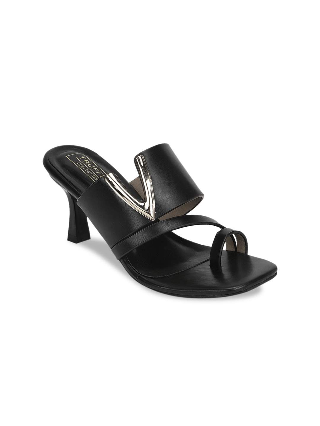 

Truffle Collection Black Embellished PU Sandals