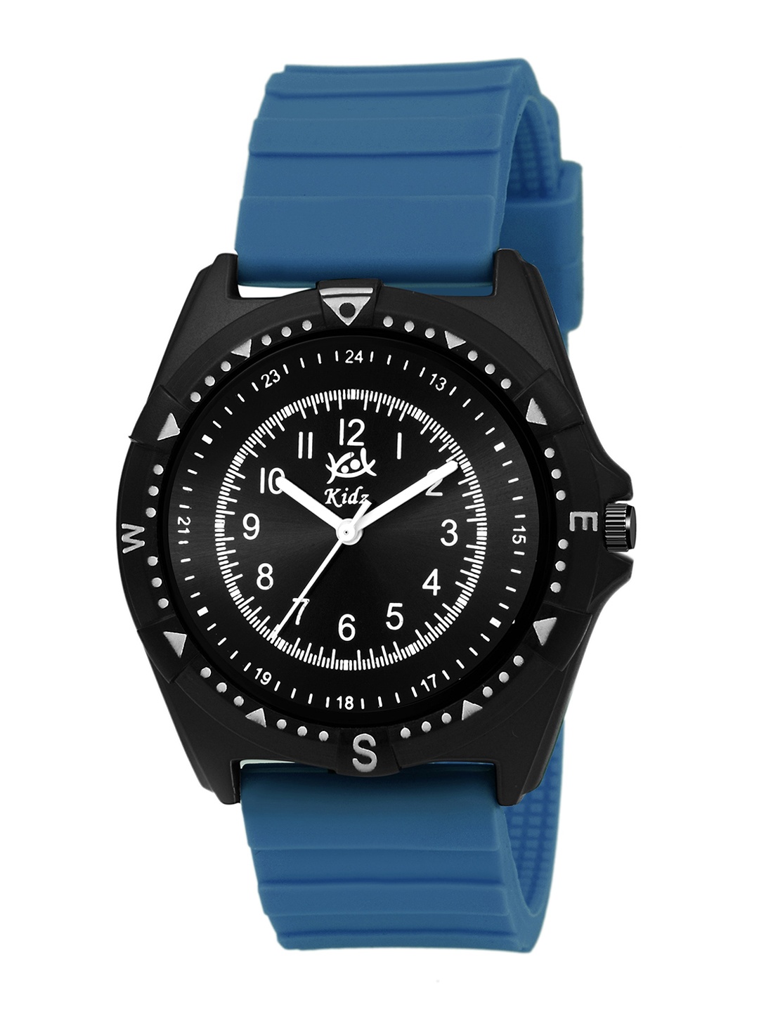 

Kool Kidz Unisex Kids Black Embellished Dial & Blue Bracelet Style Straps Analogue Watch