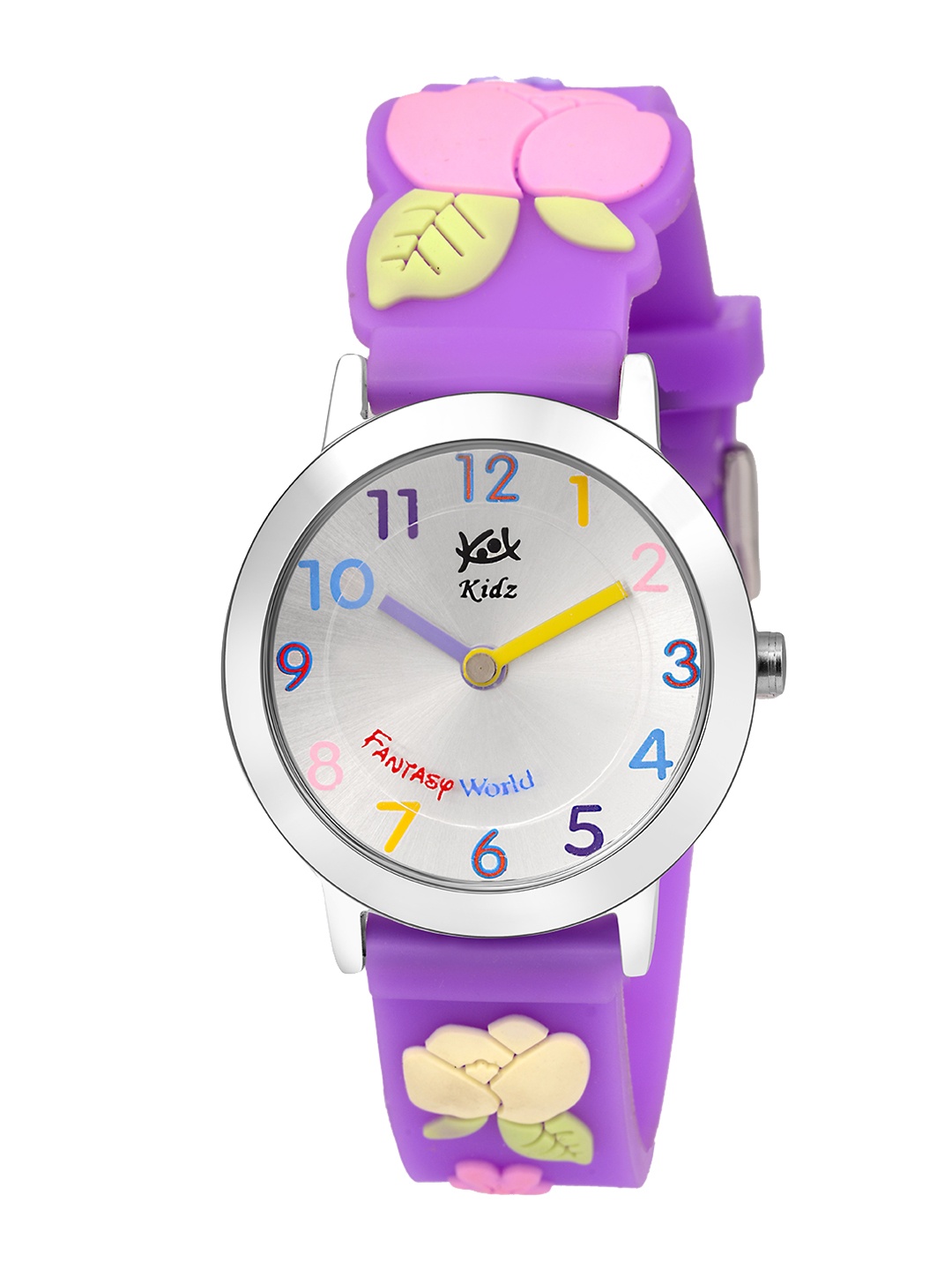 

Kool Kidz Kids White Brass Printed Dial & Purple Straps Analogue Watch