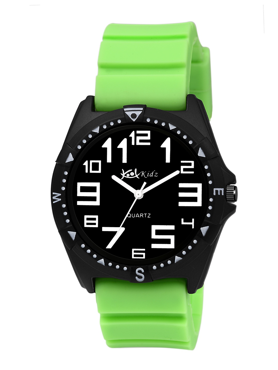 

Kool Kidz Kids Black Dial & Green Straps Analogue Watch