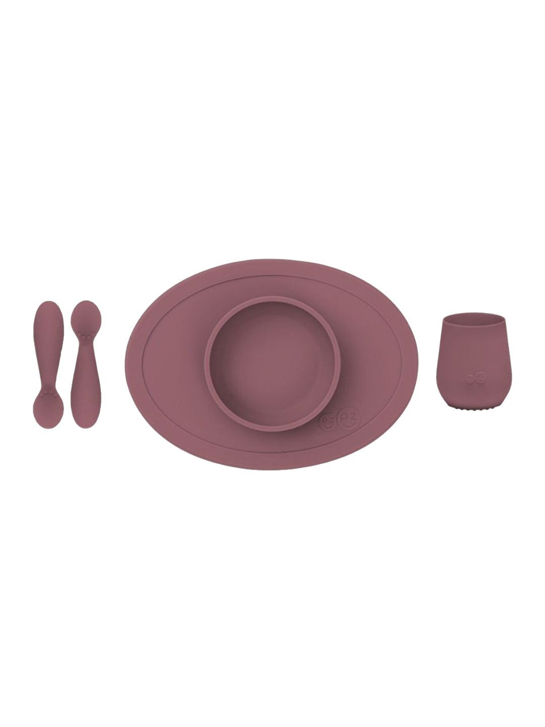 

ezpz Unisex Kids Mauve FDA First Utensil Set