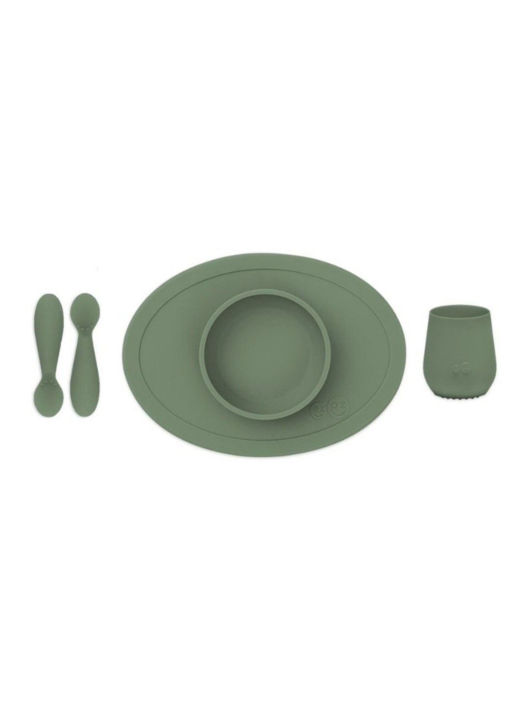 

ezpz Kids Green Solid FDA First Foods Set