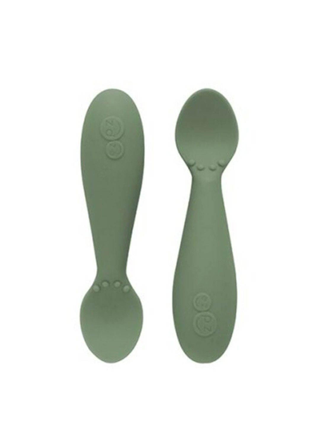 

ezpz Kids Set of 2 Olive Green Silicon Spoon