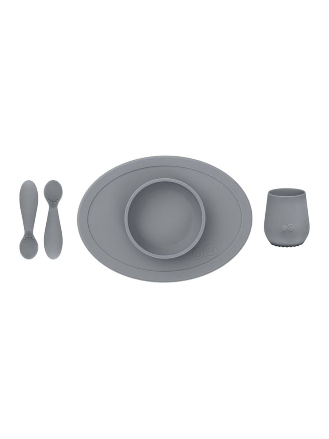 

ezpz Grey Solid FDA First Foods Set