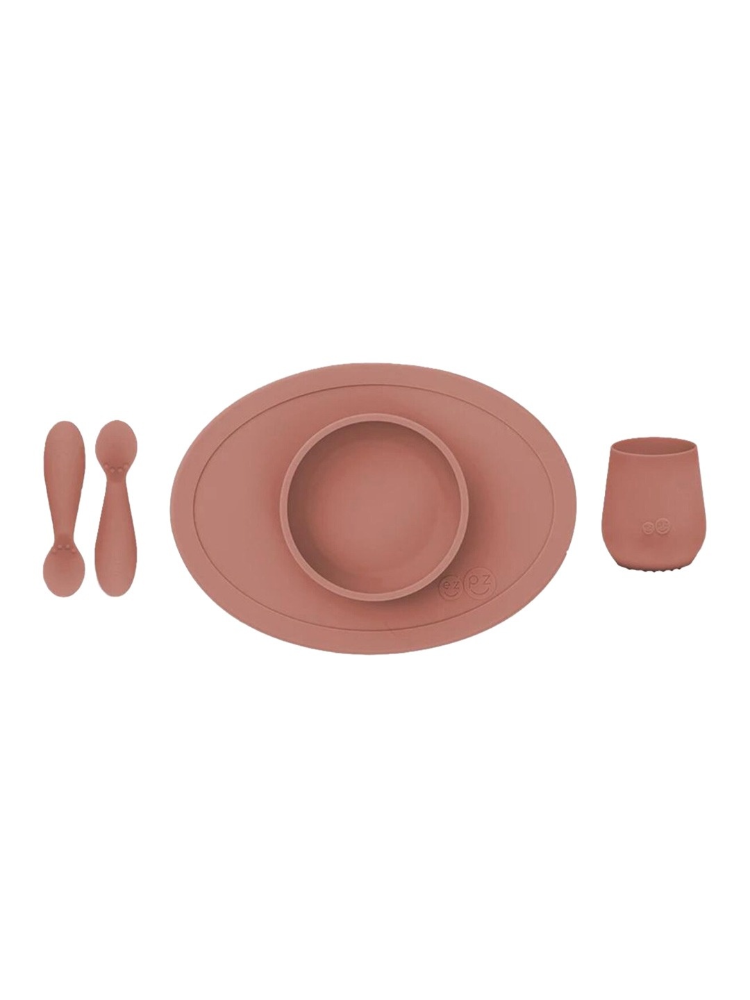 

ezpz Brown Solid FDA First Foods Set