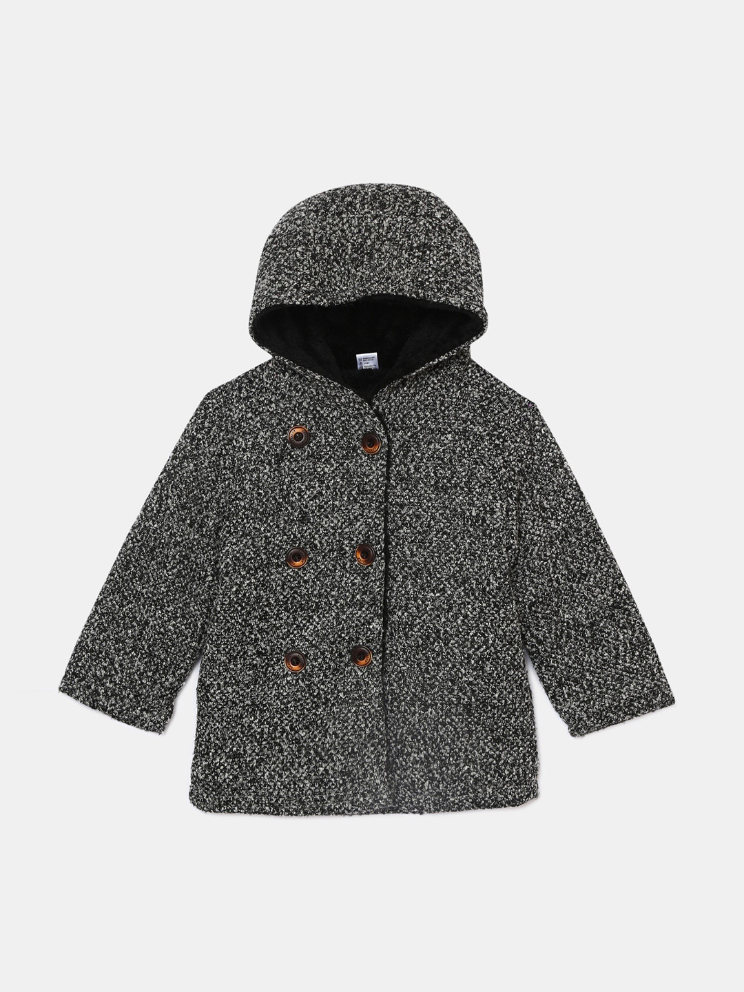 

Hopscotch Boys Grey & Red Printed Over Coat