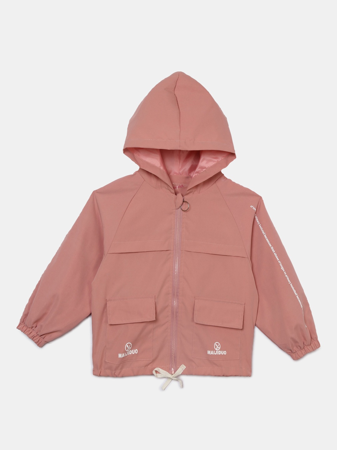 

Hopscotch Girls Pink Typography Tailored Jacket