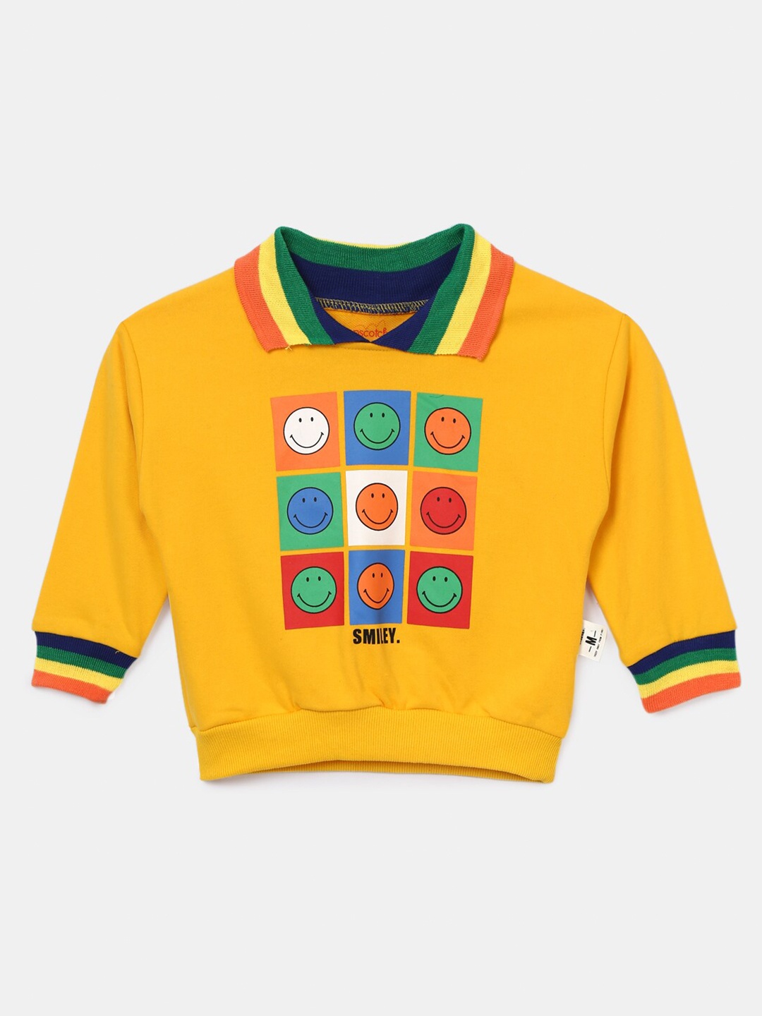 

Hopscotch Boys Yellow Printed Sweatshirt