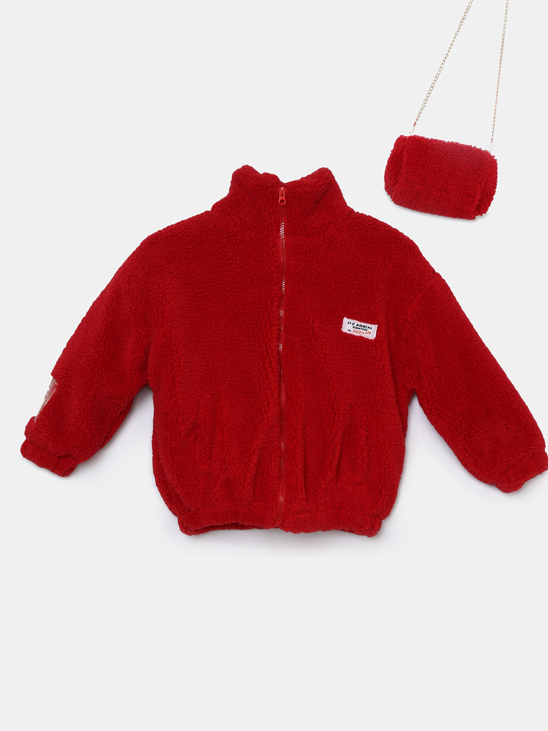 

Hopscotch Girls Red Fleece Tailored Jacket