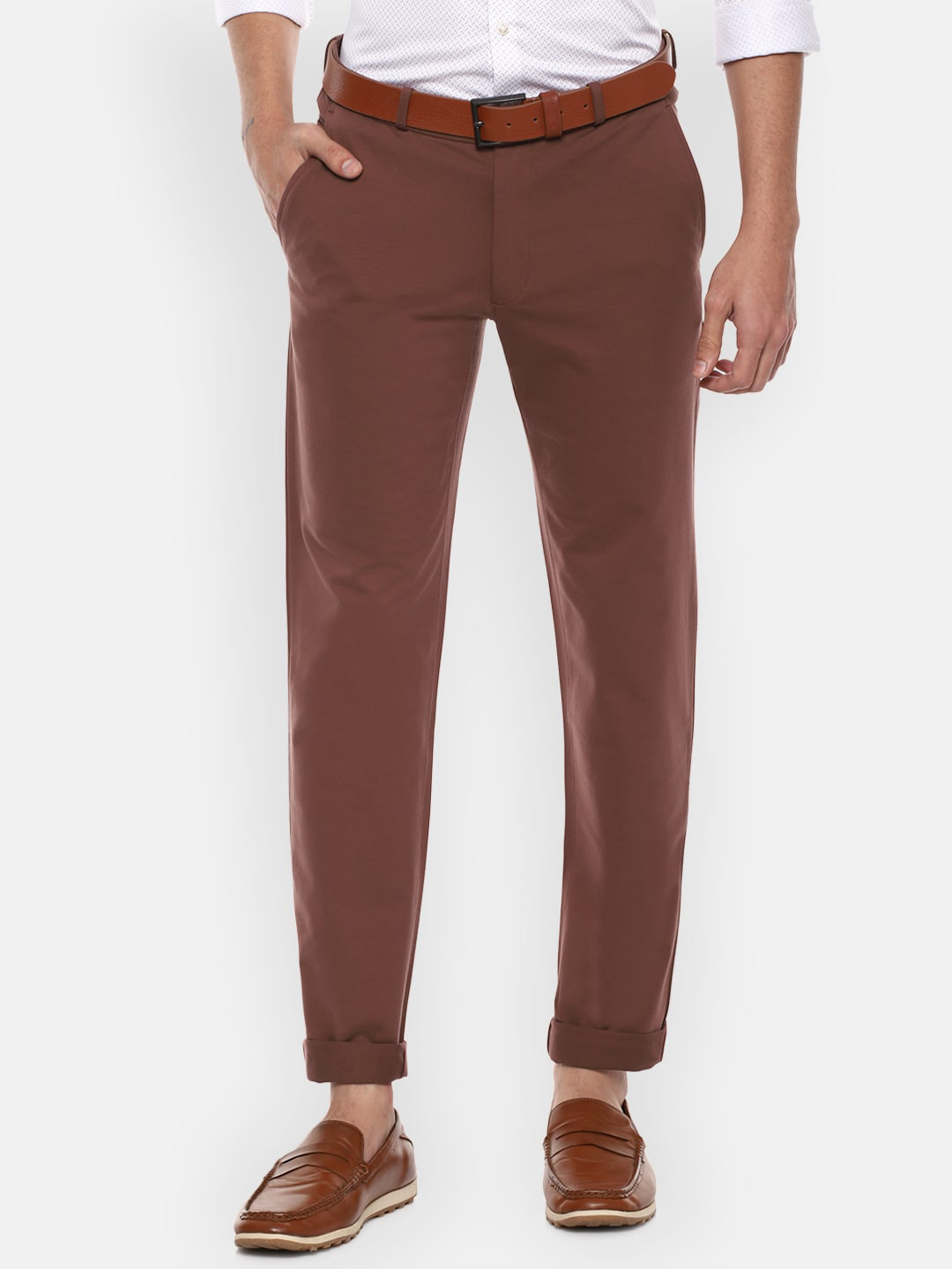 

Louis Philippe Sport Men Maroon Slim Fit Trousers