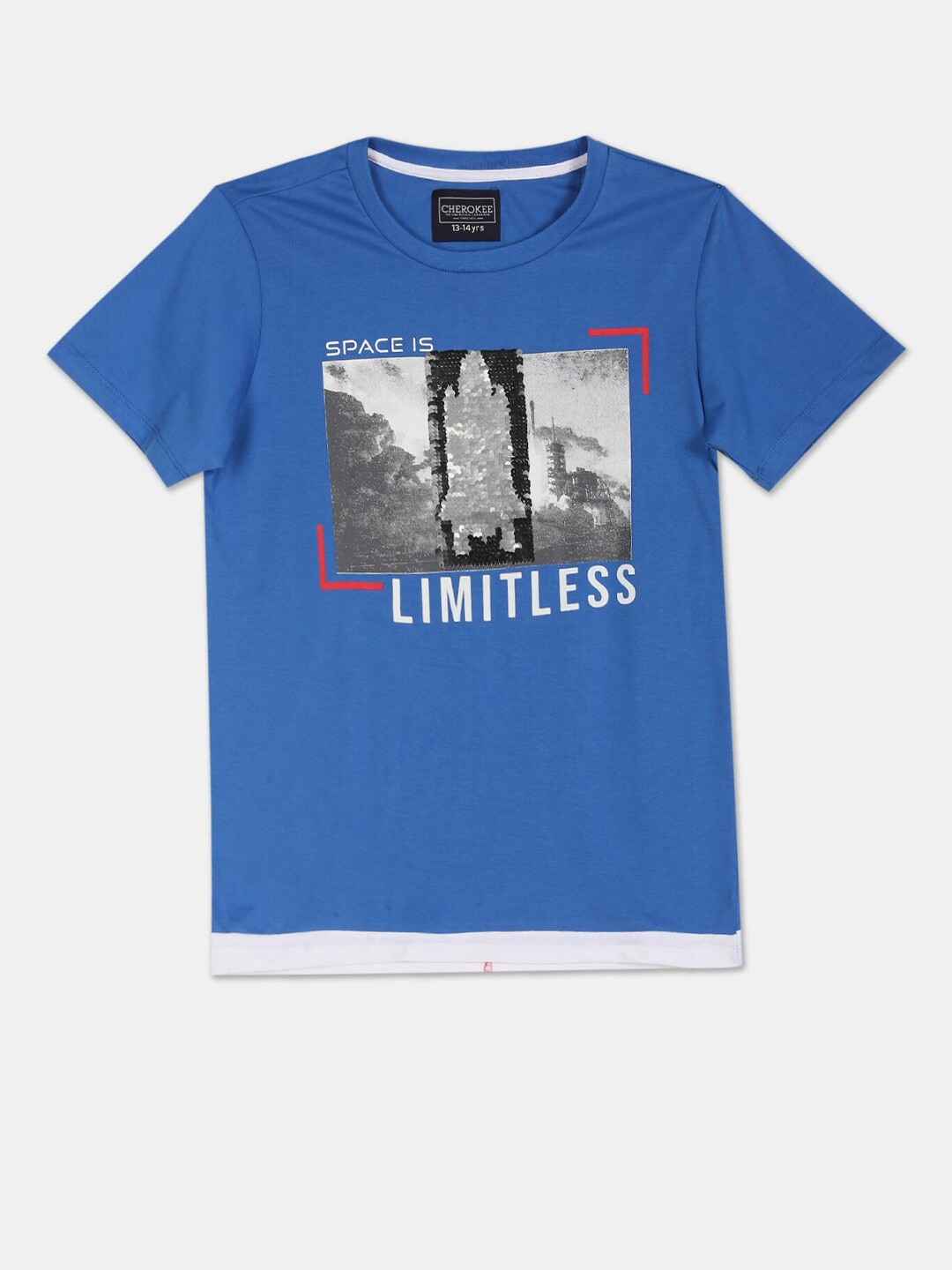 

Cherokee Boys Blue Printed T-shirt