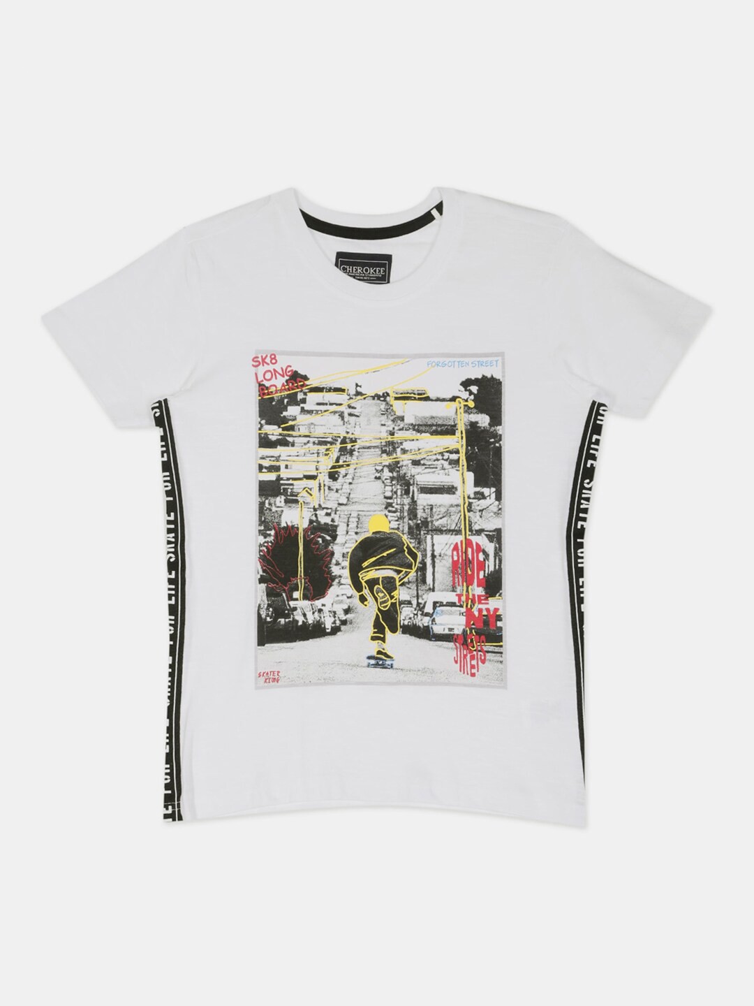 

Cherokee Boys White Printed T-shirt