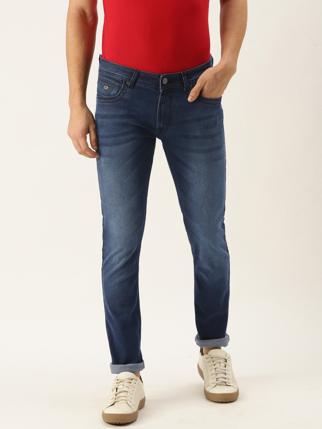 

Peter England Casuals Men Navy Blue Skinny Fit Light Fade Stretchable Jeans