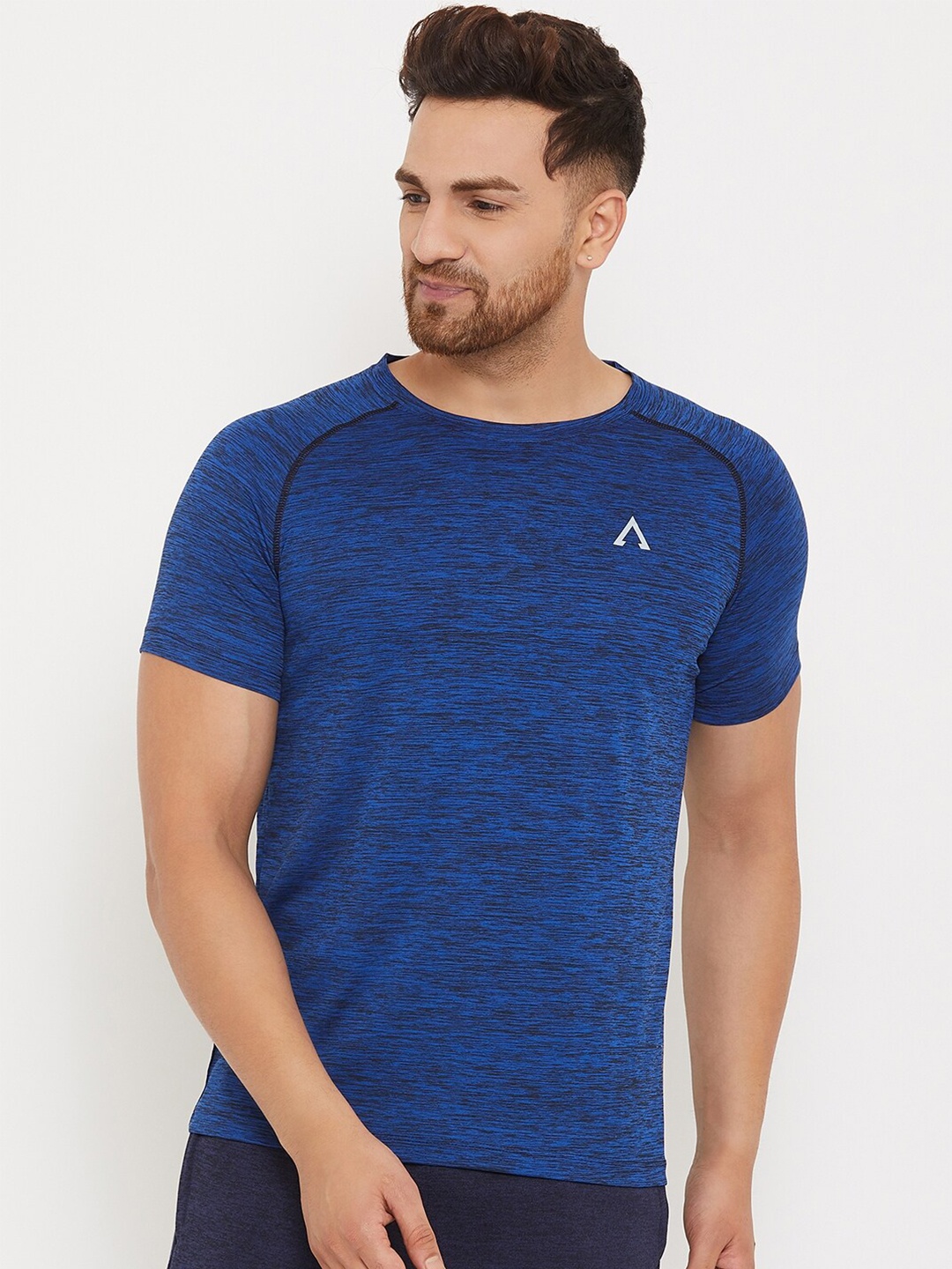 

AUSTIEX Men Blue Slim Fit Running T-shirt