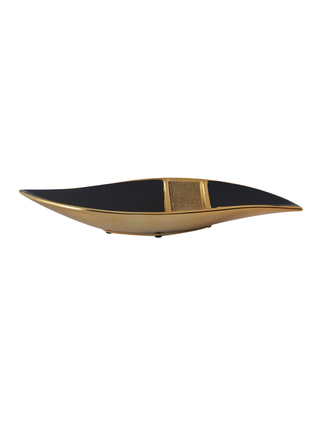 

Athome by Nilkamal Black & Gold Curvy Dew Decorative Bowls
