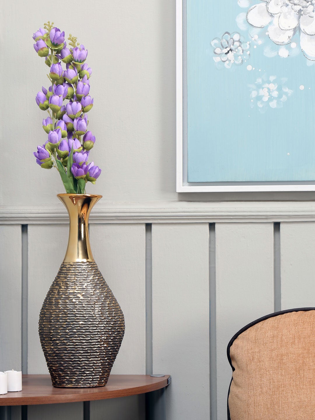 

Athome by Nilkamal Gold-Coloured Ceramic Vase