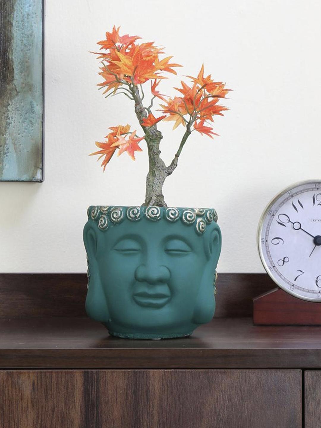 

Athome by Nilkamal Sea Green Textured Terracotta Planter