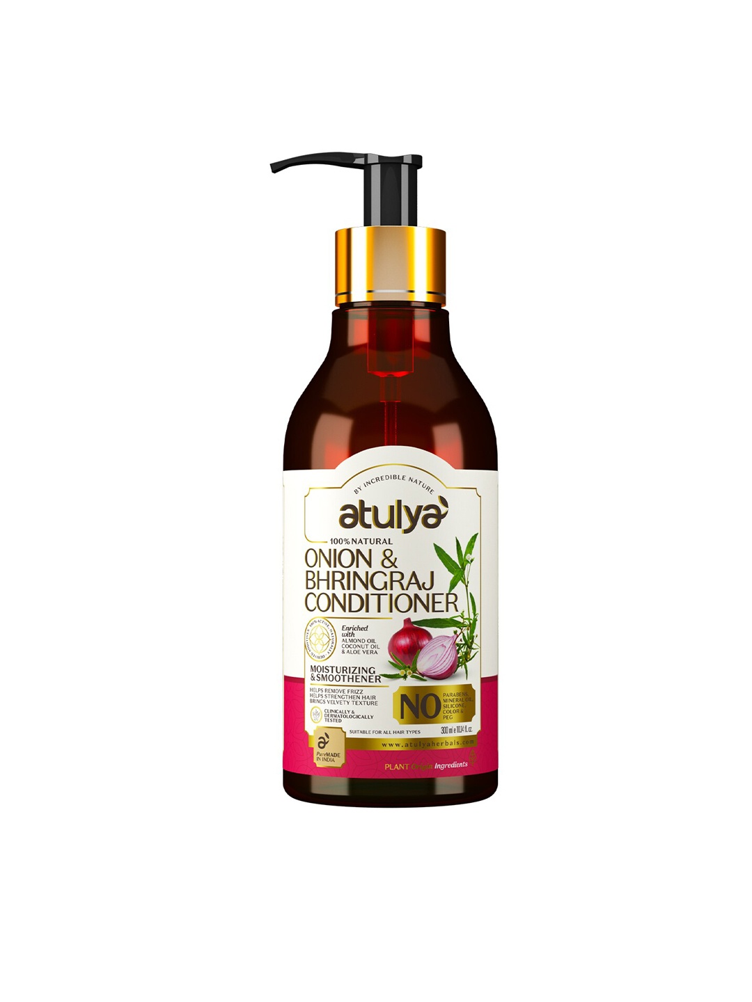 

Atulya Onion & Bhringraj Hair Conditioner for Smooth & Frizz-Free Hair - 300 ml, White