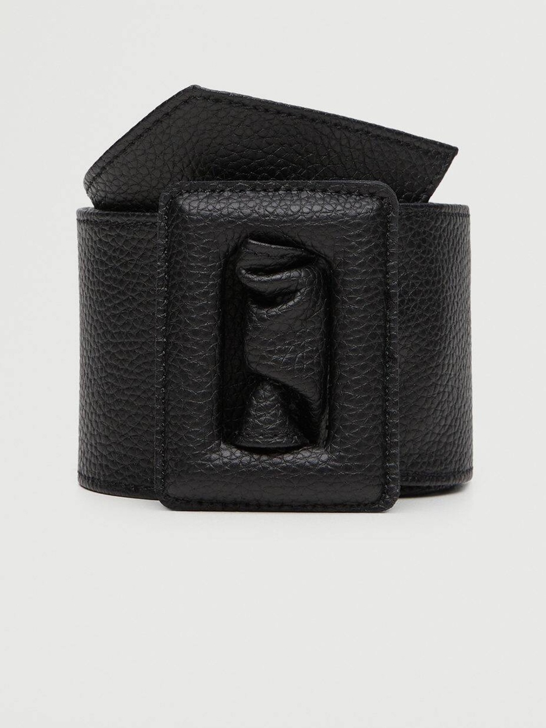 

MANGO Women Black Solid Leather Casual Belt