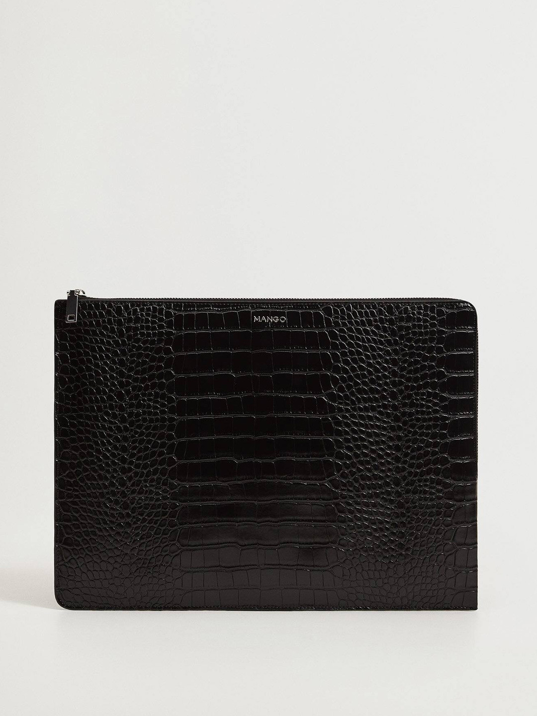 

MANGO Women Black Crocs Textured PU Laptop Sleeve