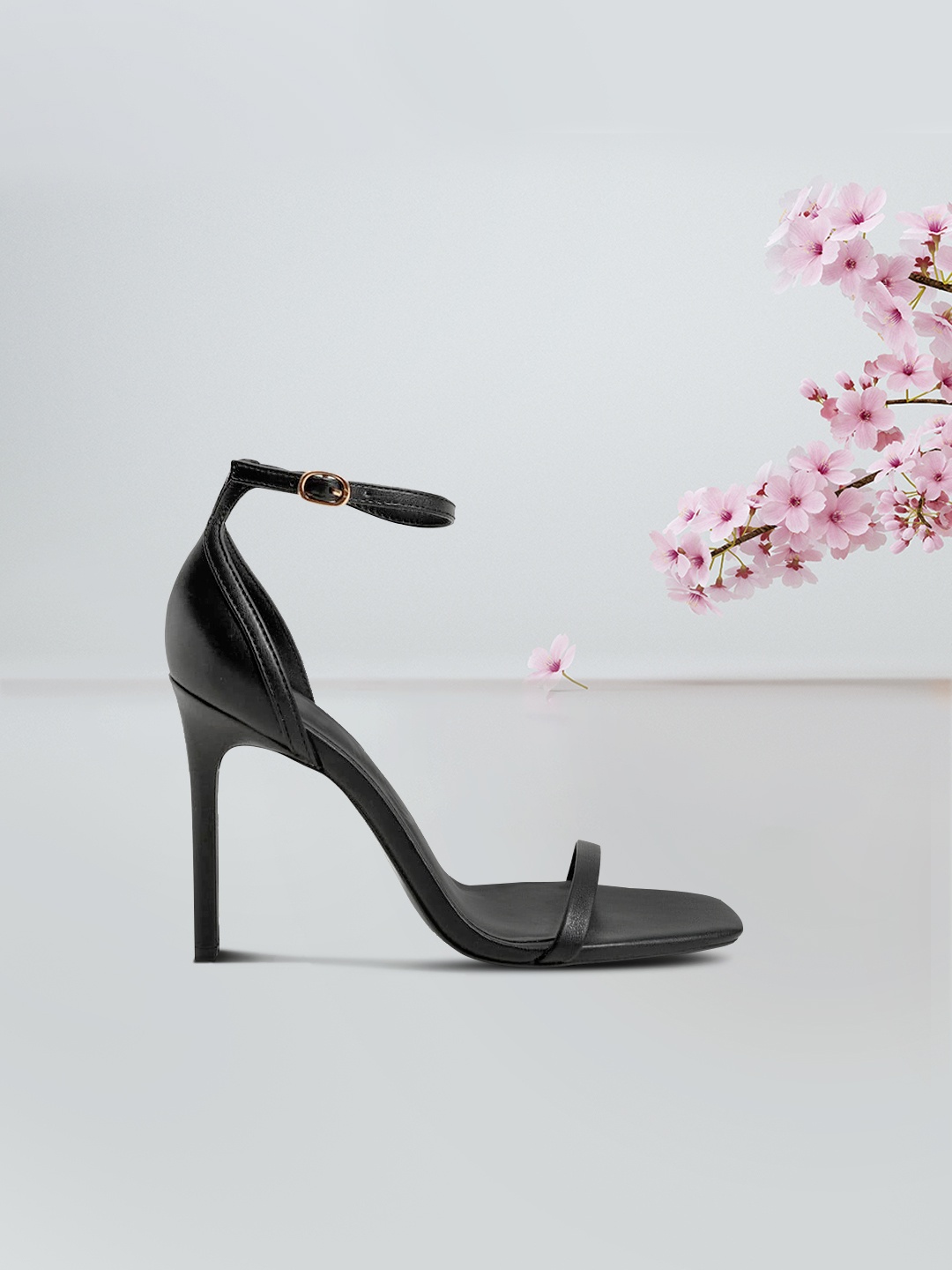 

MANGO Women Black Solid Stilettos