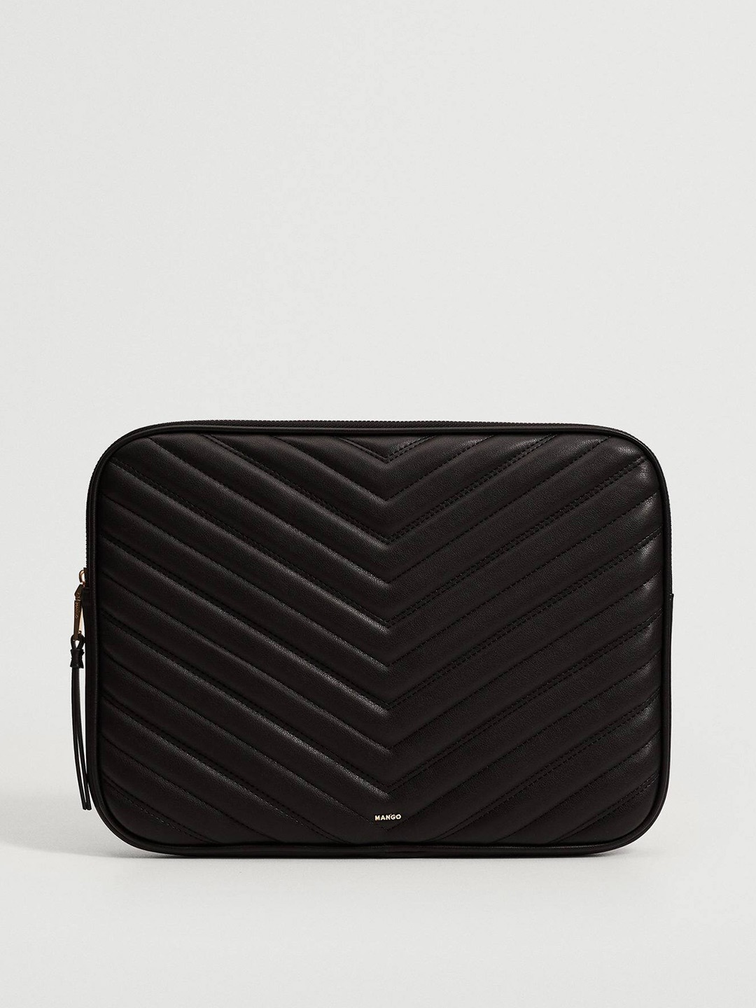 

MANGO Women Black Quilted Padded Laptop Sleeve
