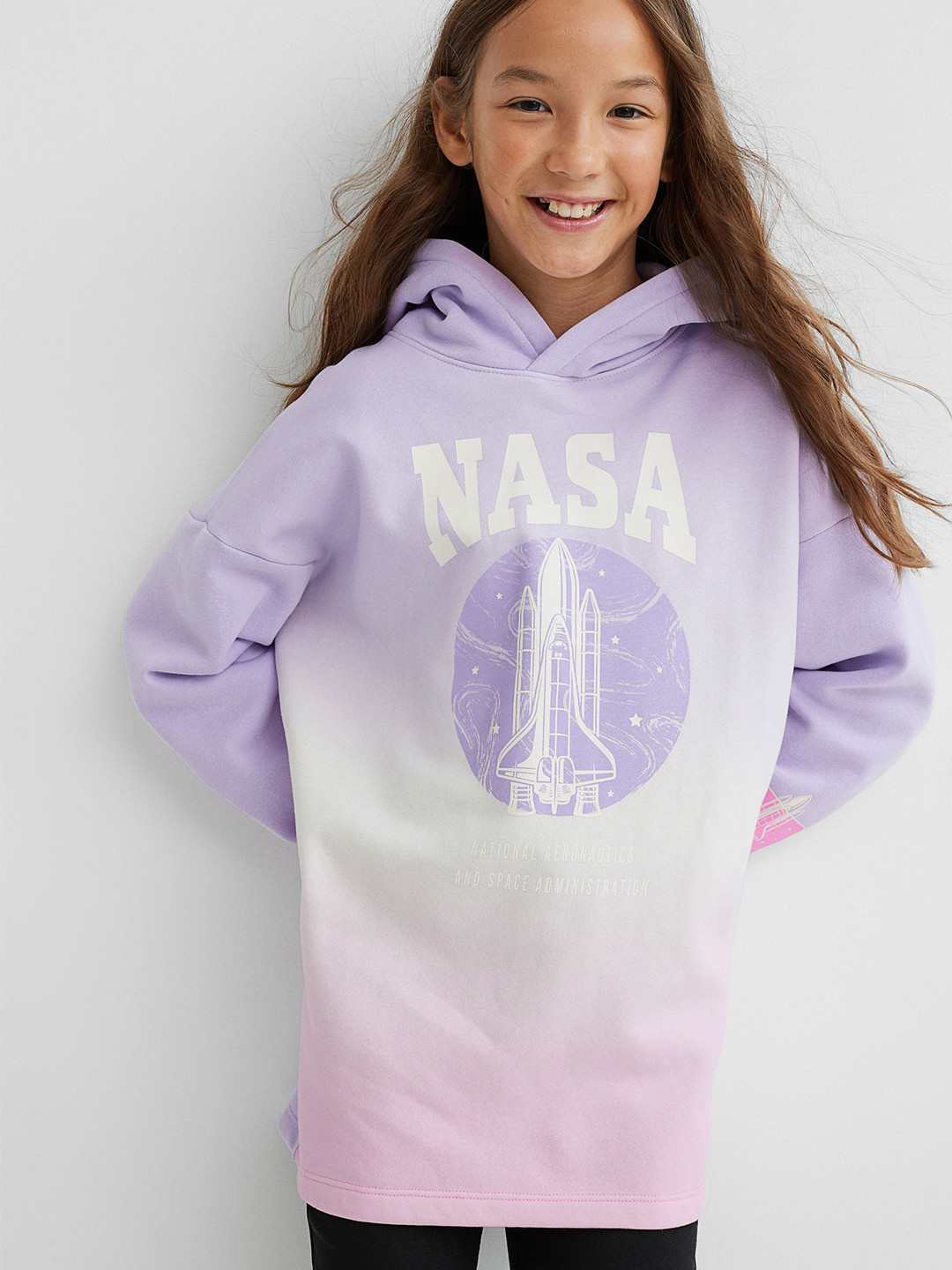

H&M Girls Purple Oversized Hoodie