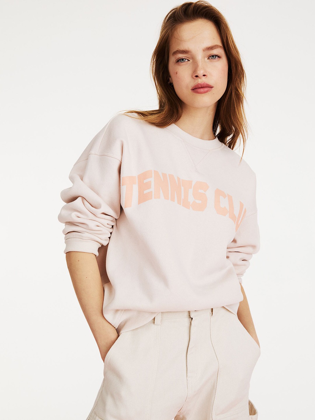 

H&M Women Beige Sweatshirt