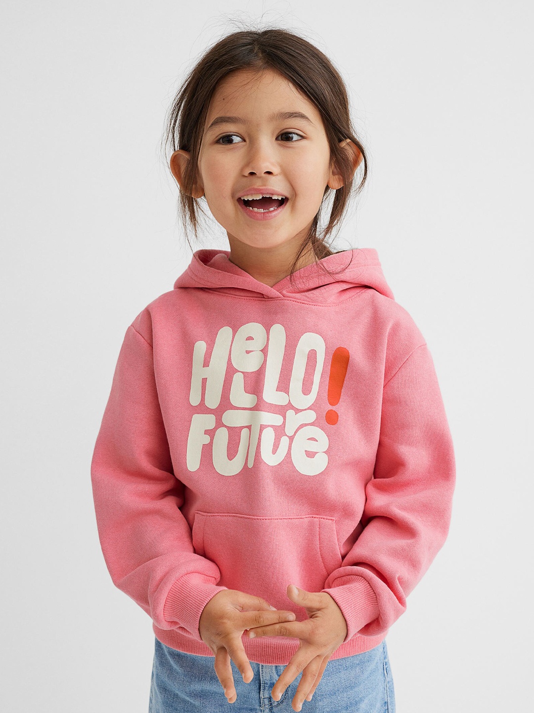 

H&M Girls Pink Motif-Detail Hoodie