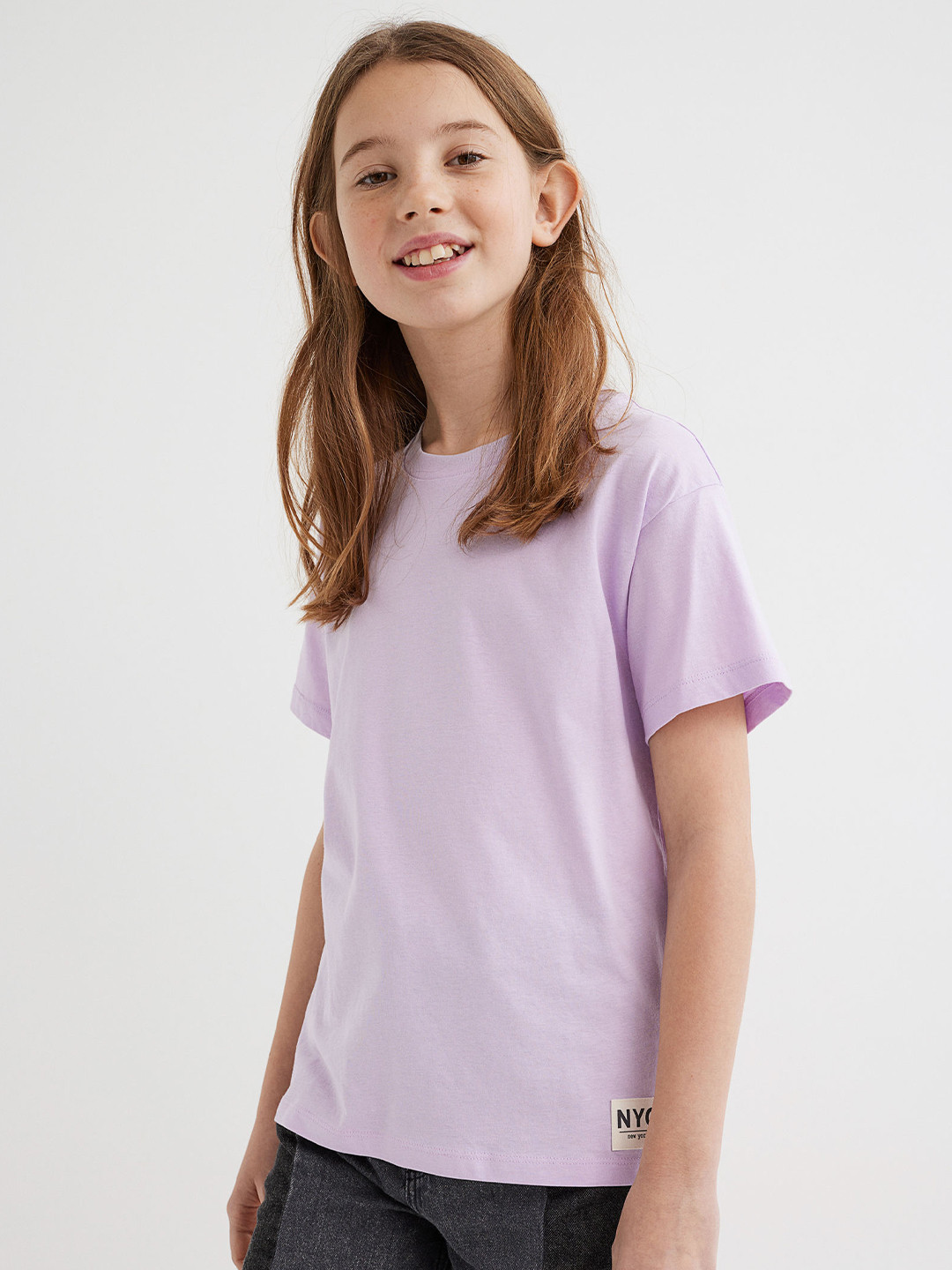 

H&M Girls Purple Cotton T-shirt