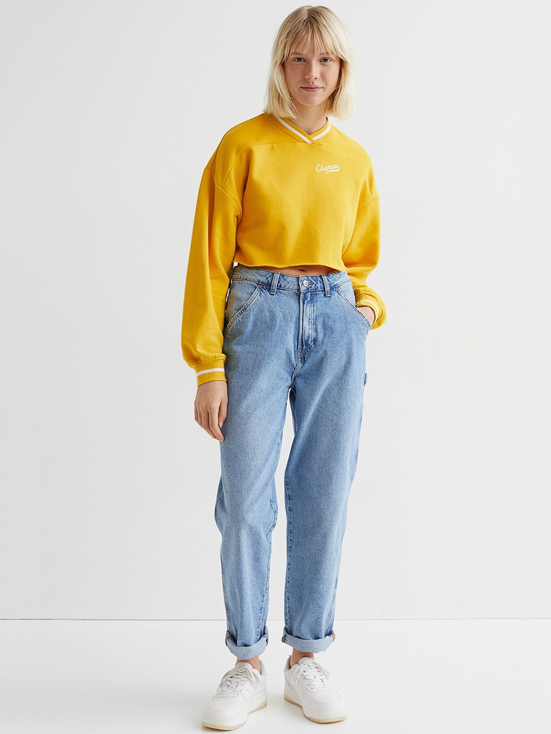 

H&M Women Blue Utility Trousers