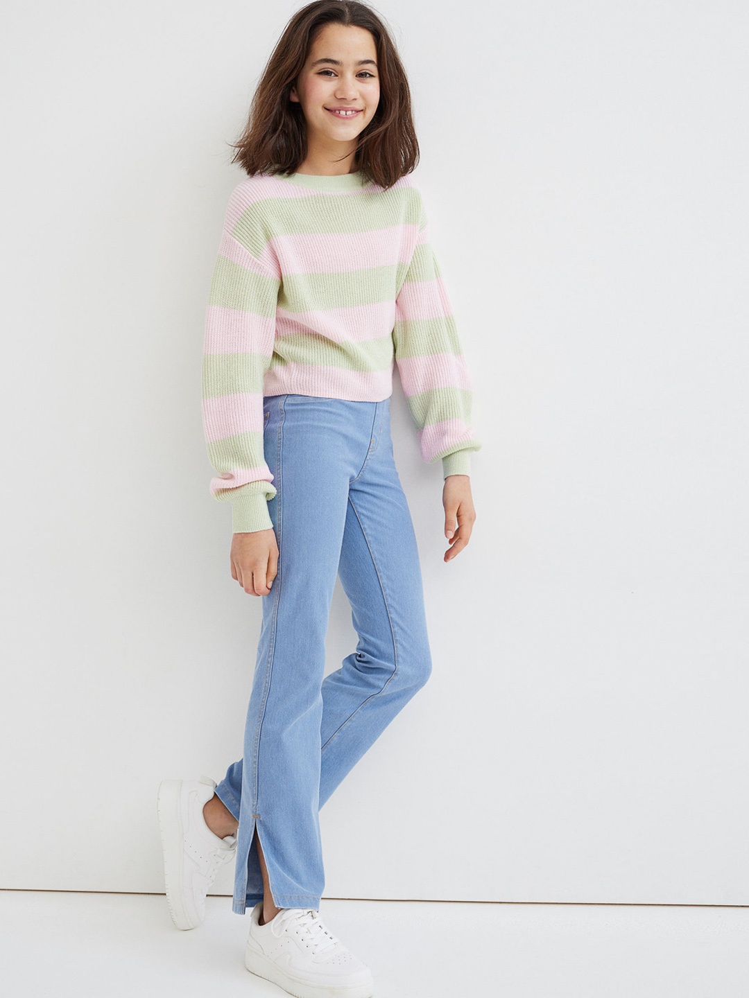 

H&M Girls Blue Flared Jeggings