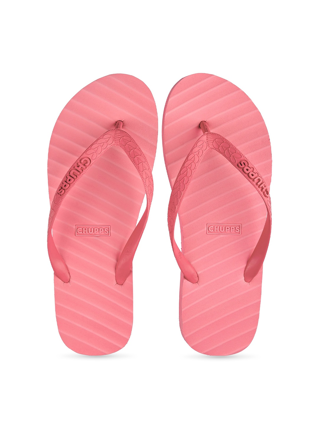 

CHUPPS Men Pink Rubber Sustainable Thong Flip-Flops