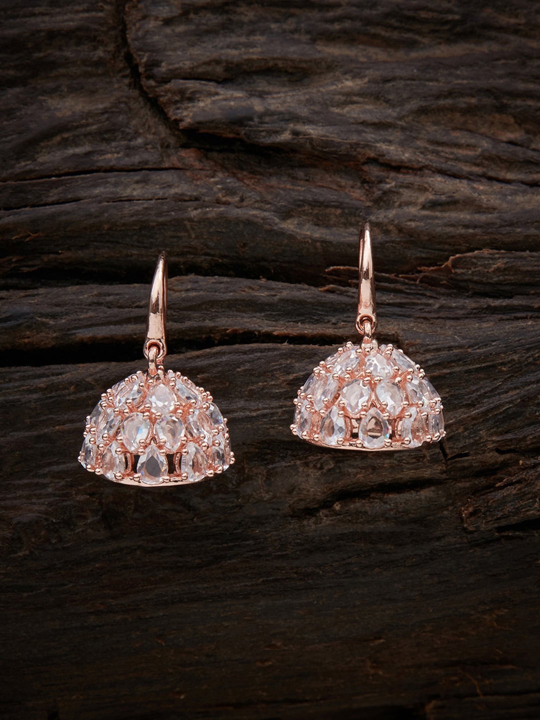 

Kushal's Fashion Jewellery Gold-Toned Contemporary Jhumkas Earrings