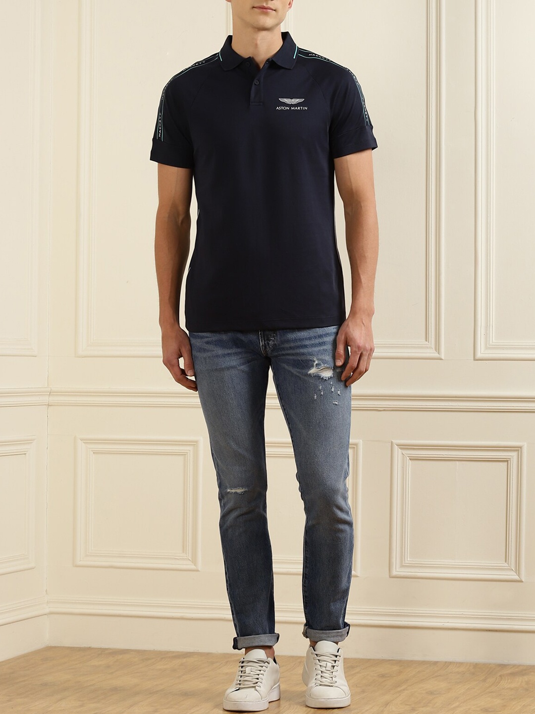 

Polo Ralph Lauren Men Blue Mildly Distressed Pure Cotton Jeans