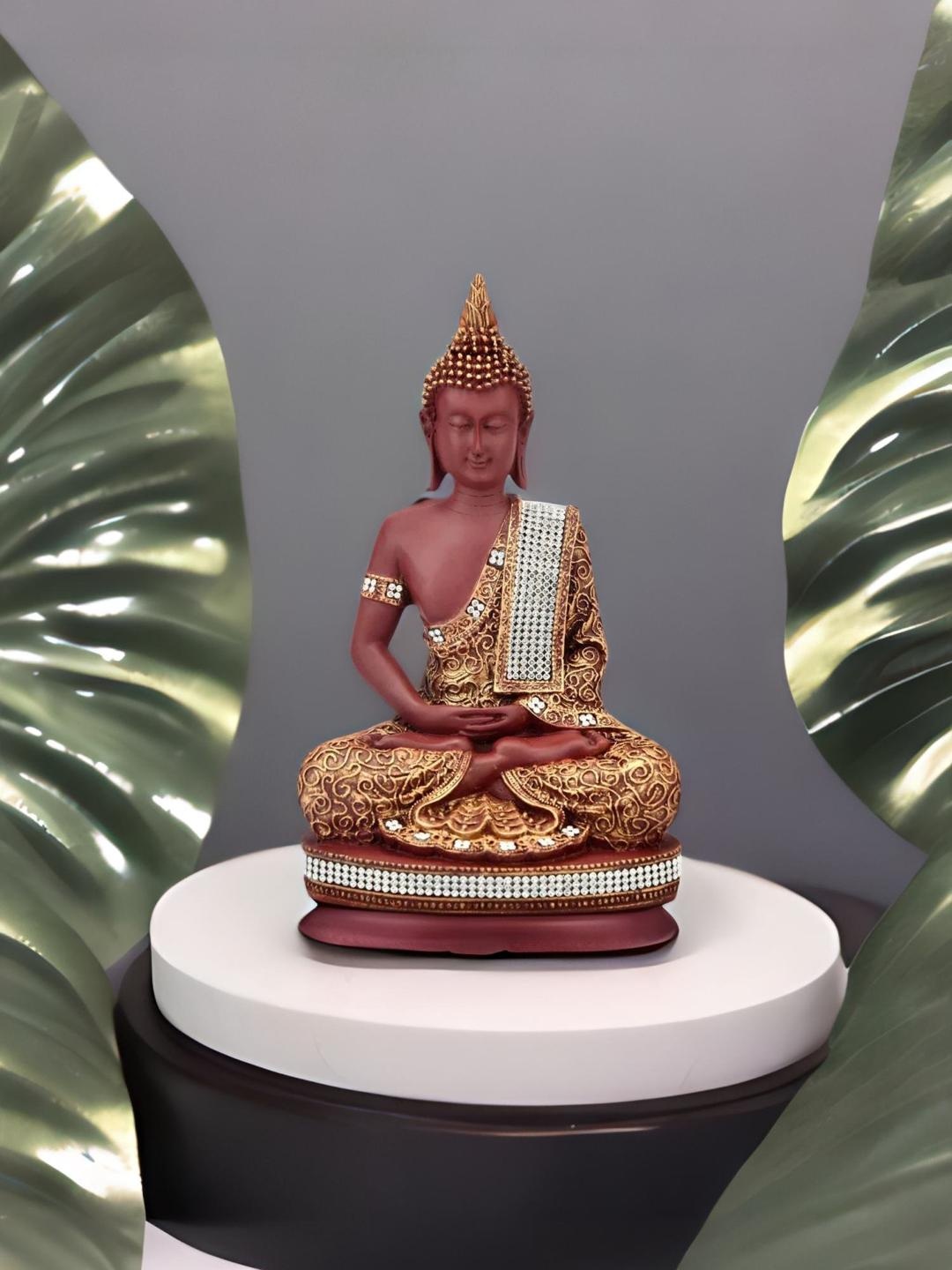 

Athome by Nilkamal Brown Dhyana Buddha Showpiece