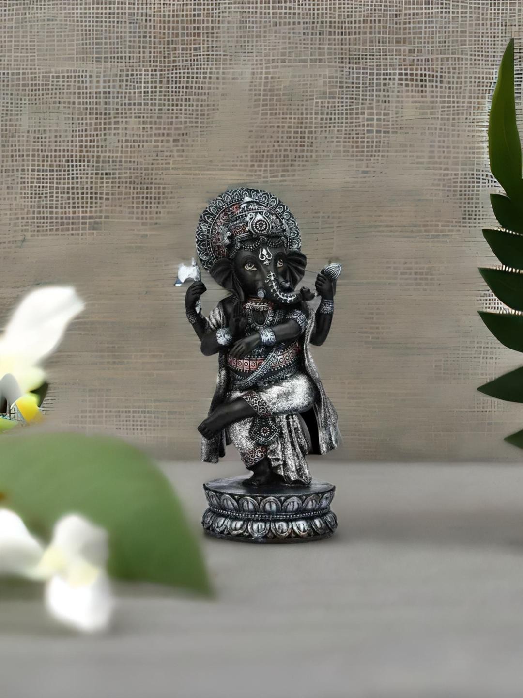 

Athome by Nilkamal Black & Silver Standing Natraj Ganesha Showpiece