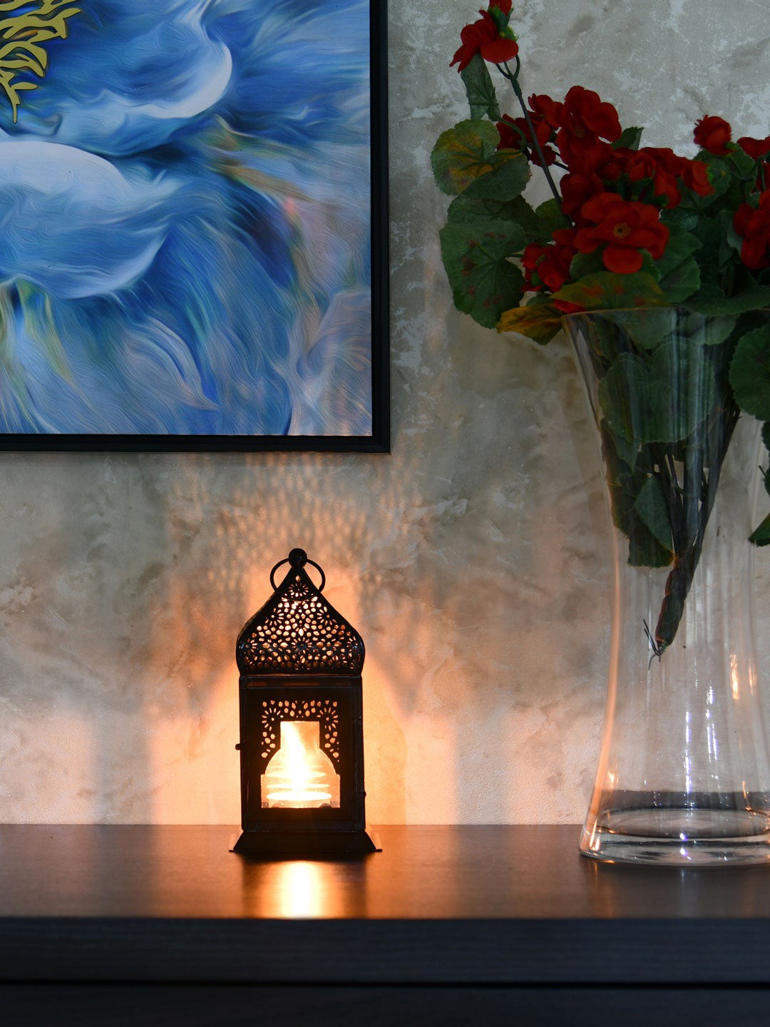 

Athome by Nilkamal Brown & Gold-Toned Shrine Lantern