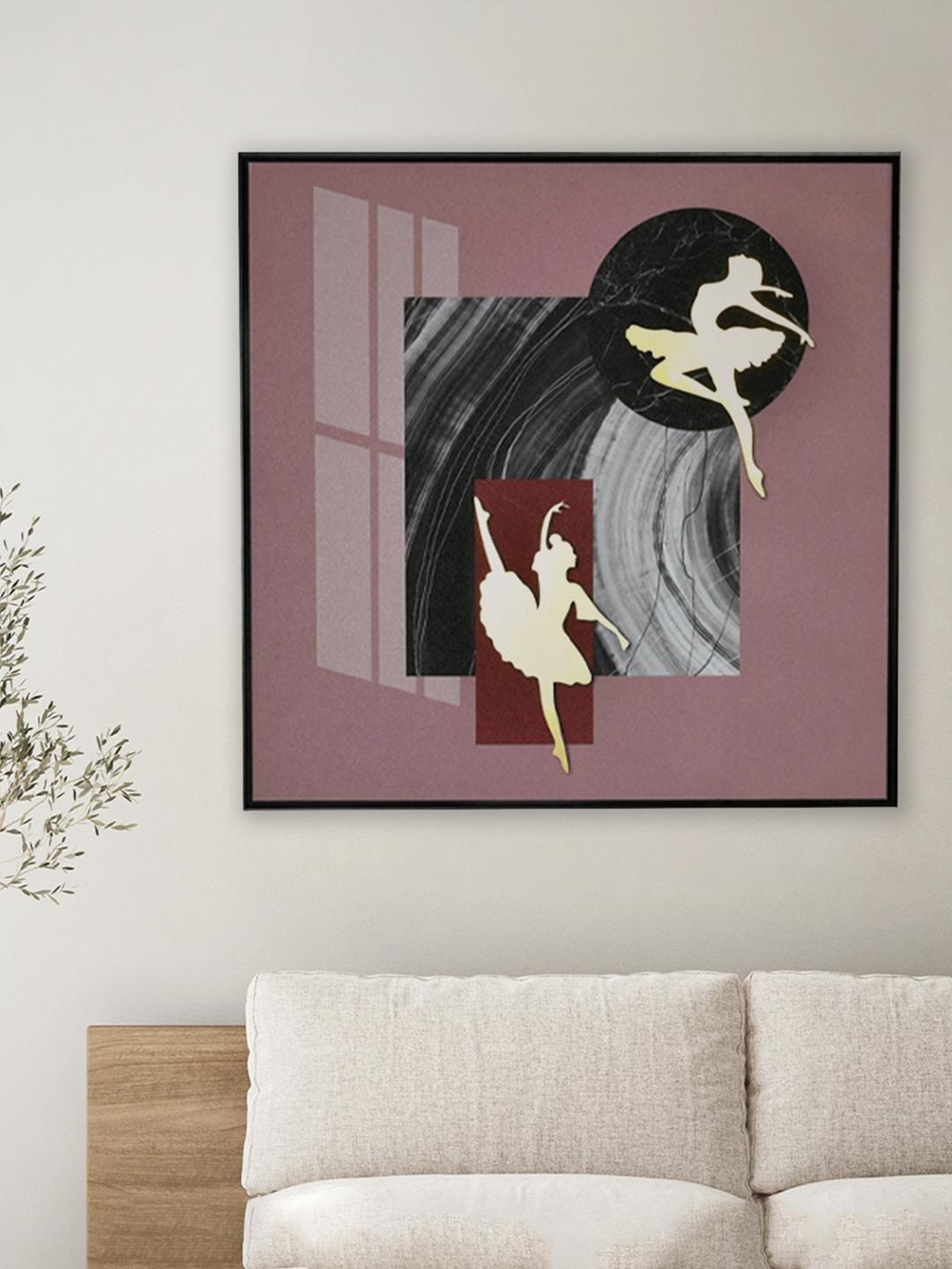 

Athome by Nilkamal Purple Ballet Girl Painting Wall Art