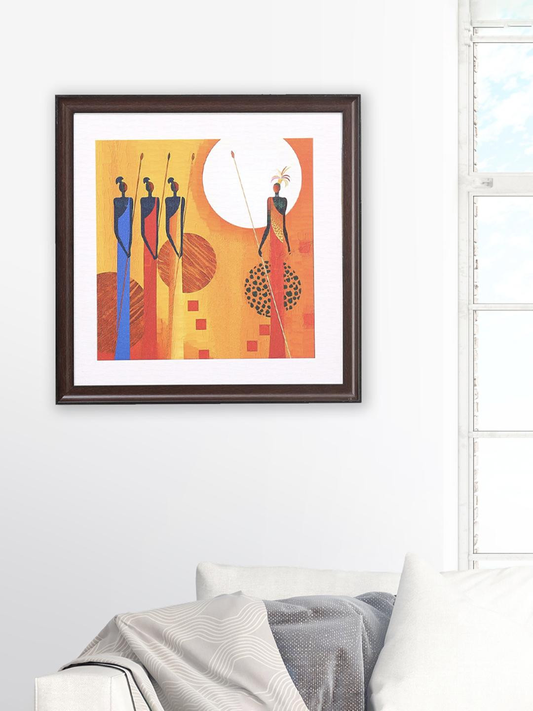 

Athome by Nilkamal Mustard African Tribe Painting