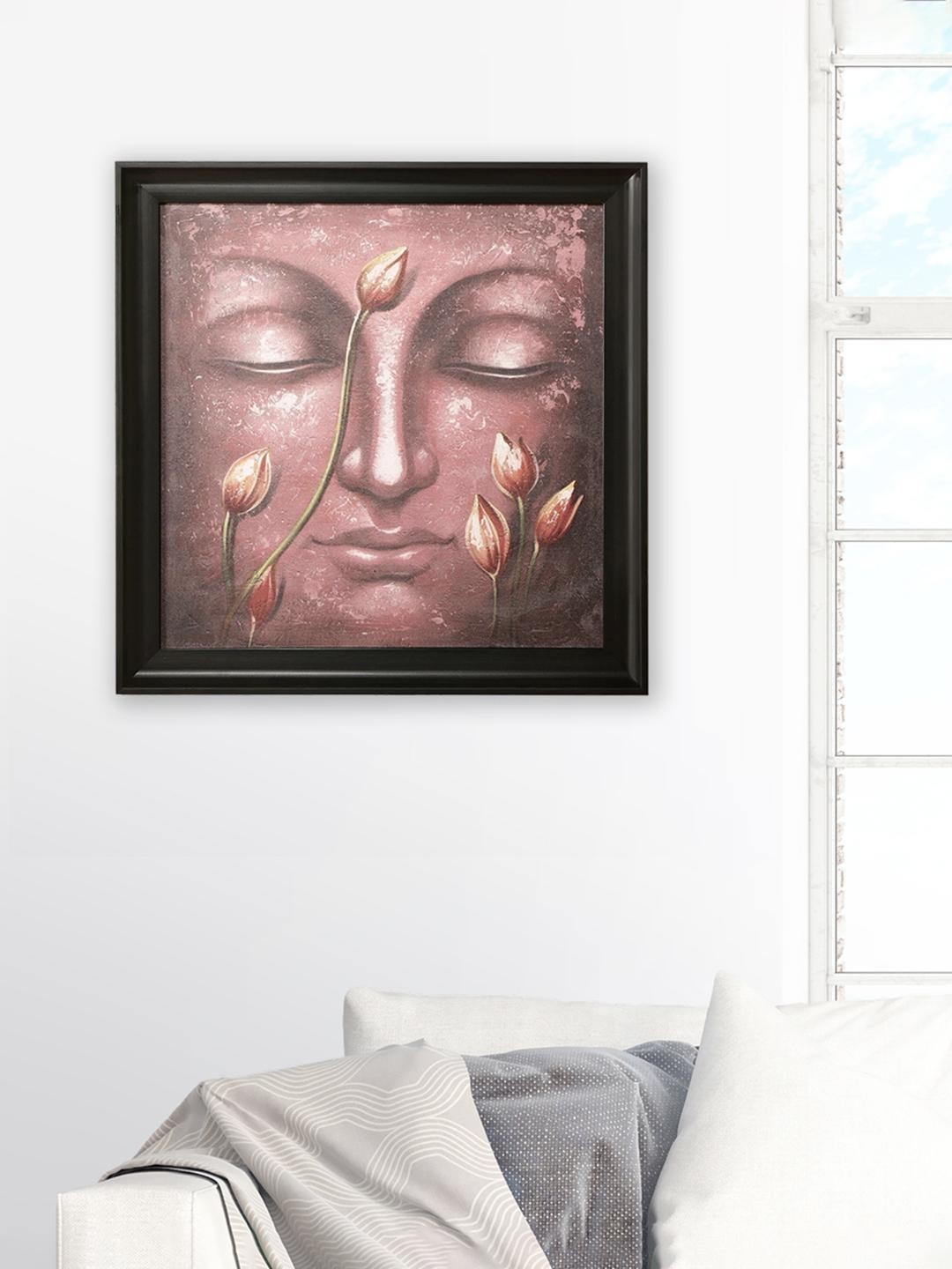 

Athome by Nilkamal Pink Buddha Lotus Painting