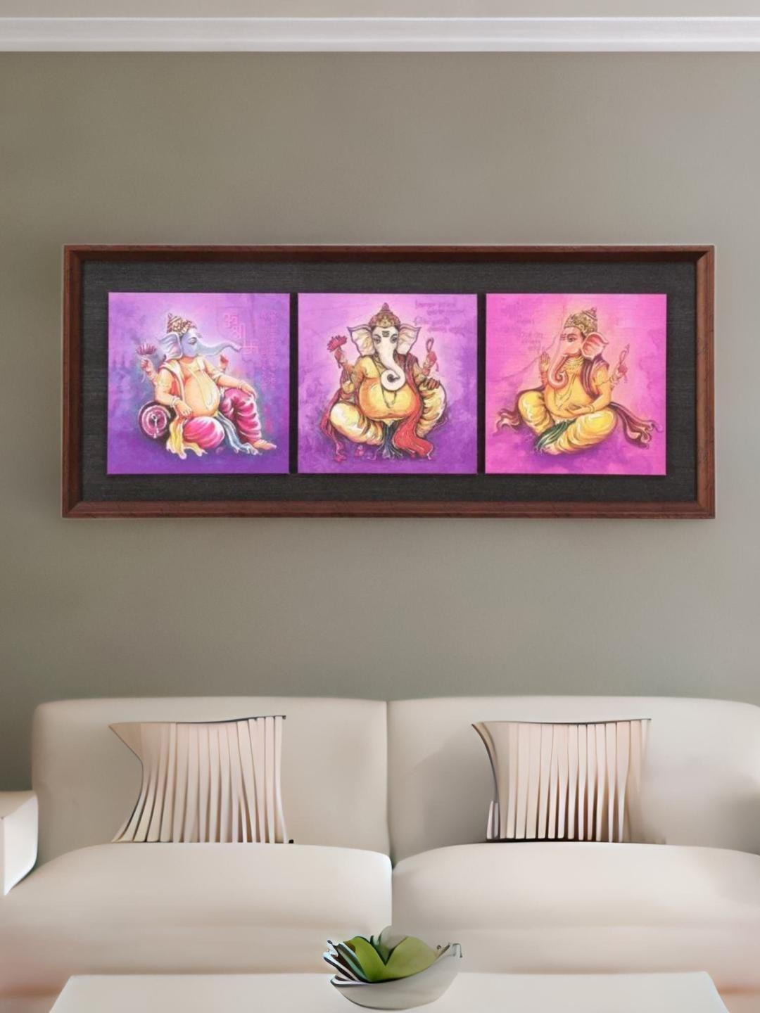 

Athome by Nilkamal Purple Ganesha Partition Painting